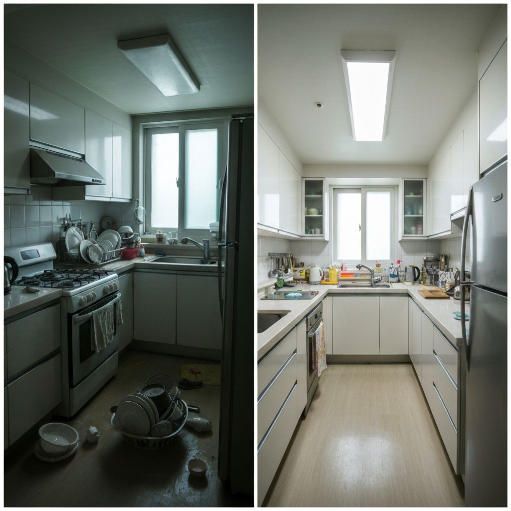 왕홈클린 청소 전후 비교 - 극적인 변화